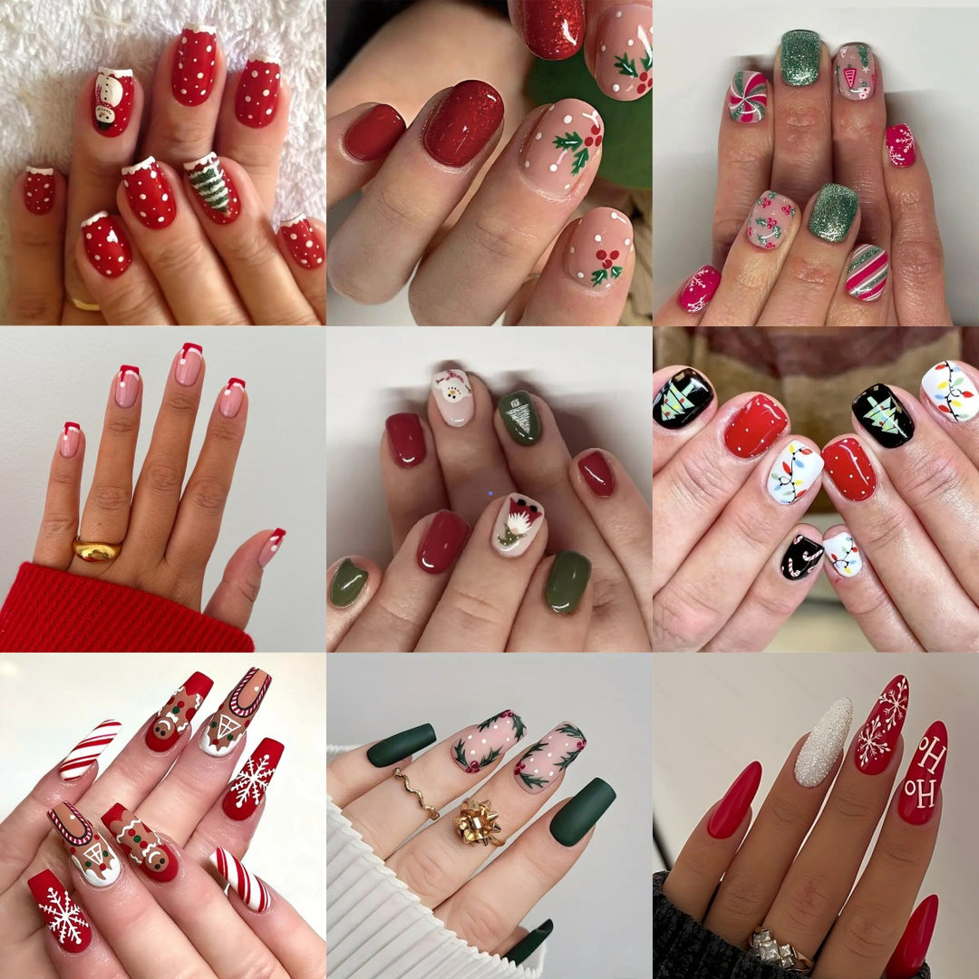 Künstlerische winterliche Nail Art Karnz