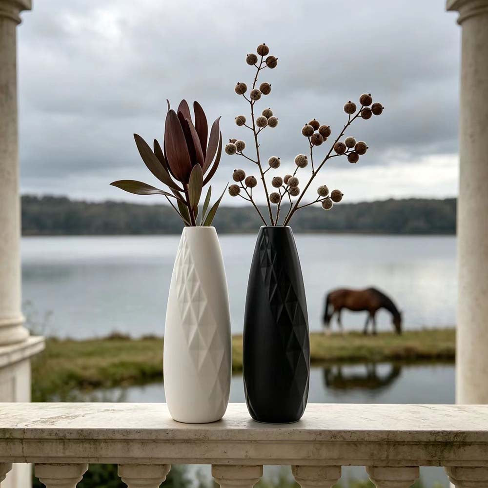 Geometrische Texturierte Dekorative Blumenvase Karnz