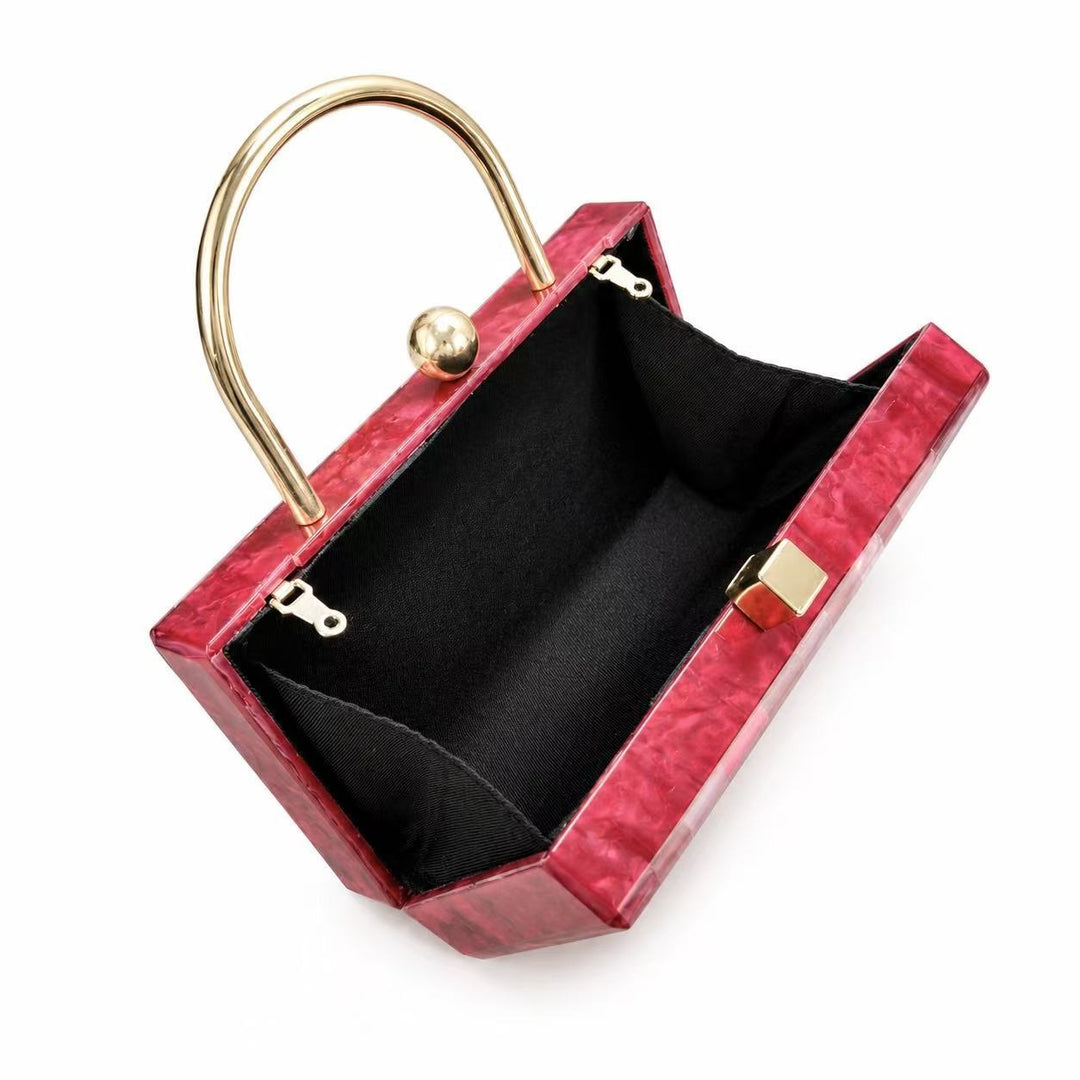 Künstlerische geometrische Acryl Clutch