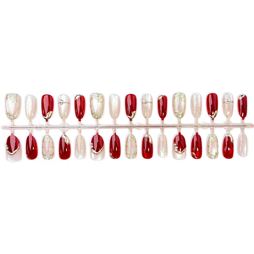 Luxuriöses Blumendesign Press-On Nagelset