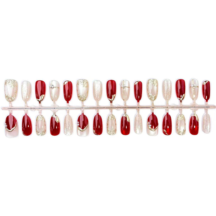 Luxuriöses Blumendesign Press-On Nagelset