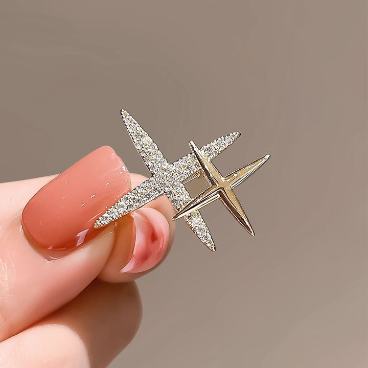 Glamouröse Brosche mit Funkelndem Strass Karnz