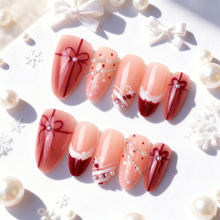 Elegante Geschenk-Themen Press-On Nagelkunst Karnz