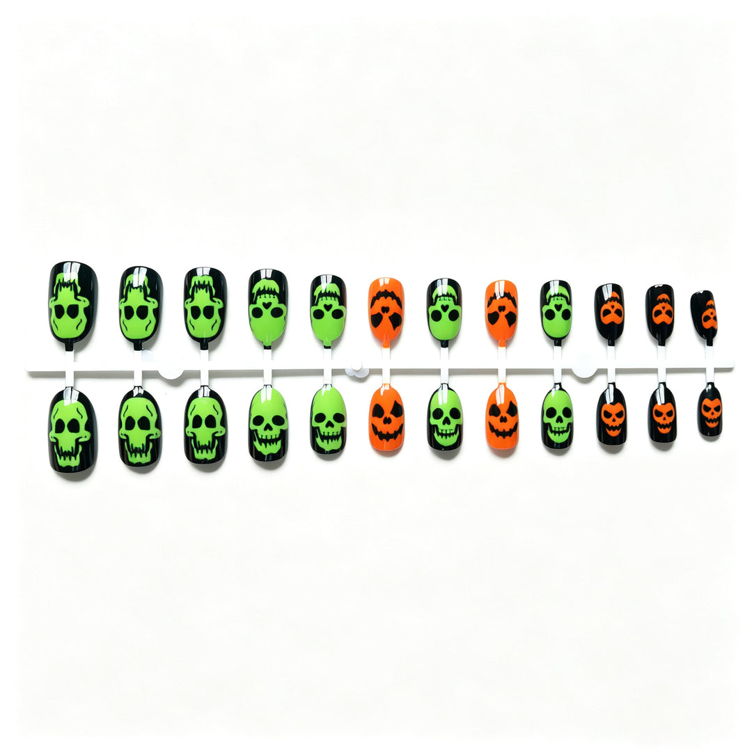 Halloween Skull-Themen Nagel Kunst Set