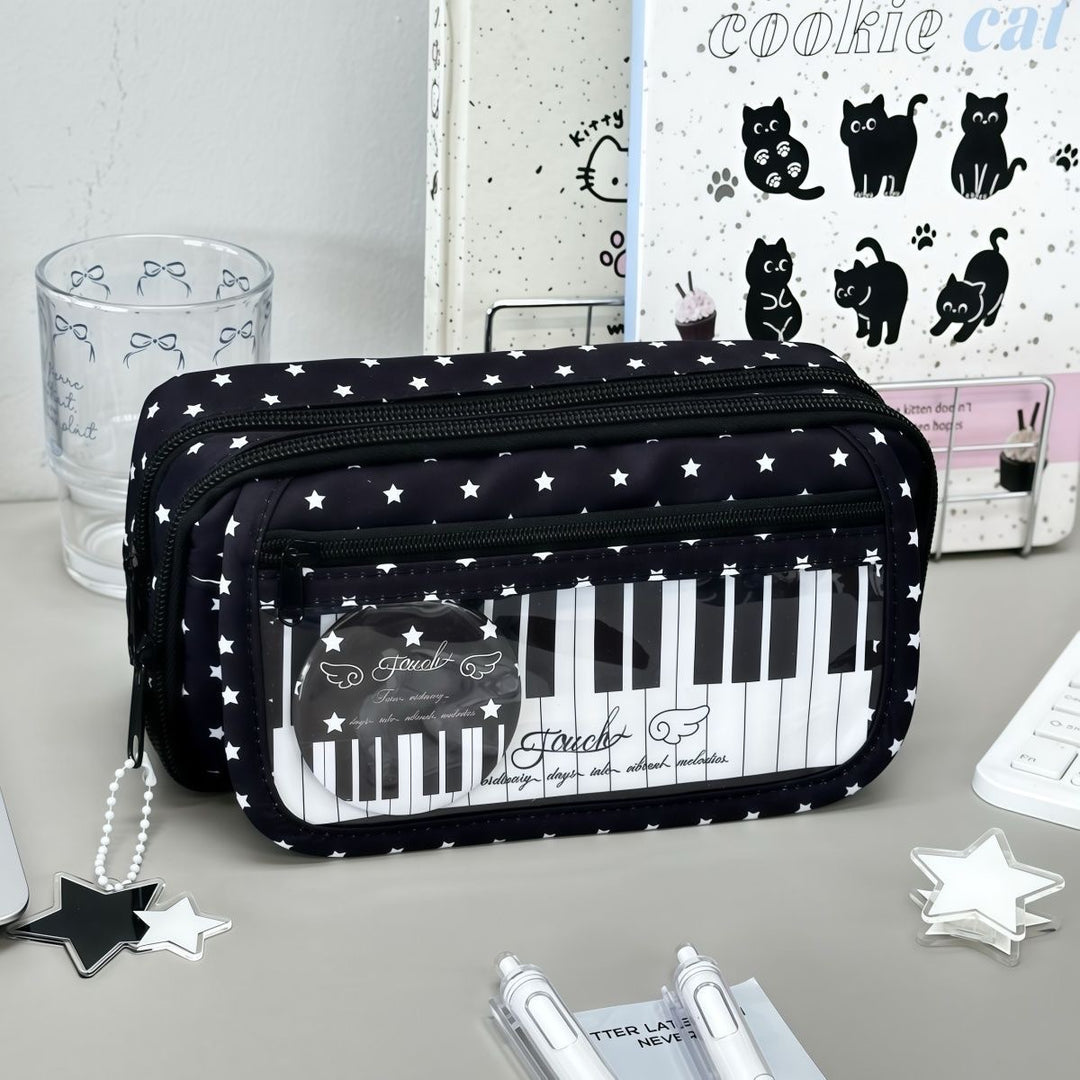Musikalisches Keyboard-Themen Bleistift Organizer