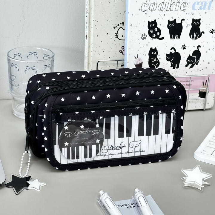 Musikalisches Keyboard-Themen Bleistift Organizer