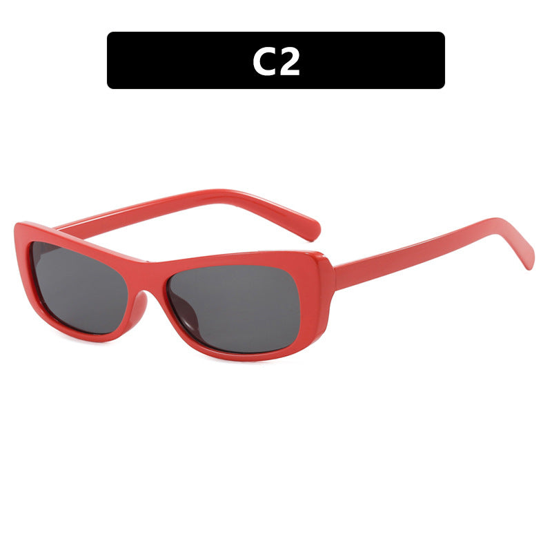 Damen Trendige rechteckige Sonnenbrille Karnz