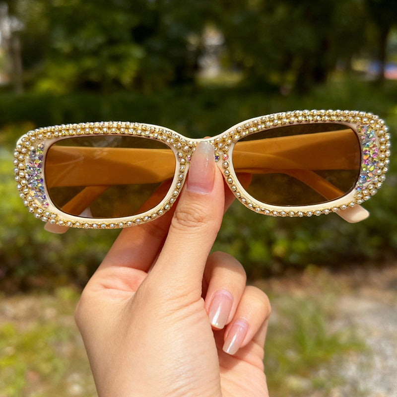 Rhinestone-besetzte modische Sonnenbrille Karnz