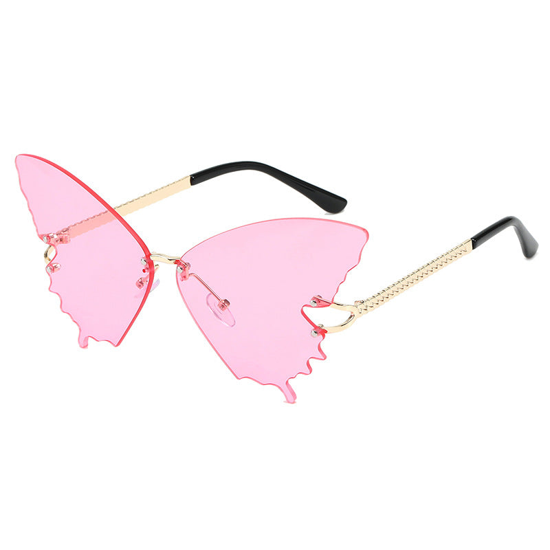 Damen extravagante Schmetterlings-Sonnenbrille Karnz