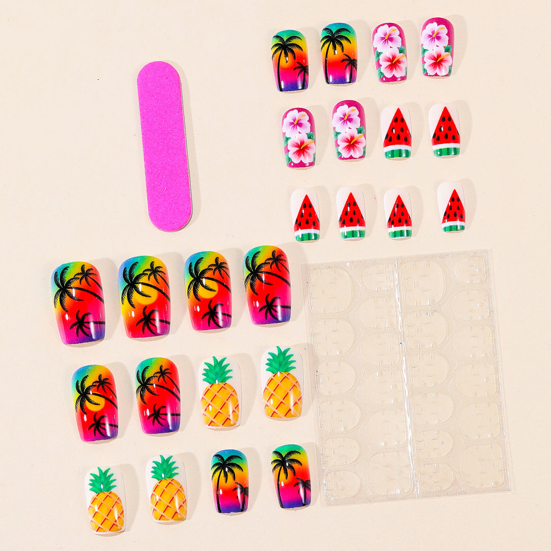 Tropisch-Frucht-inspiriertes Nagelkunst-Set Karnz