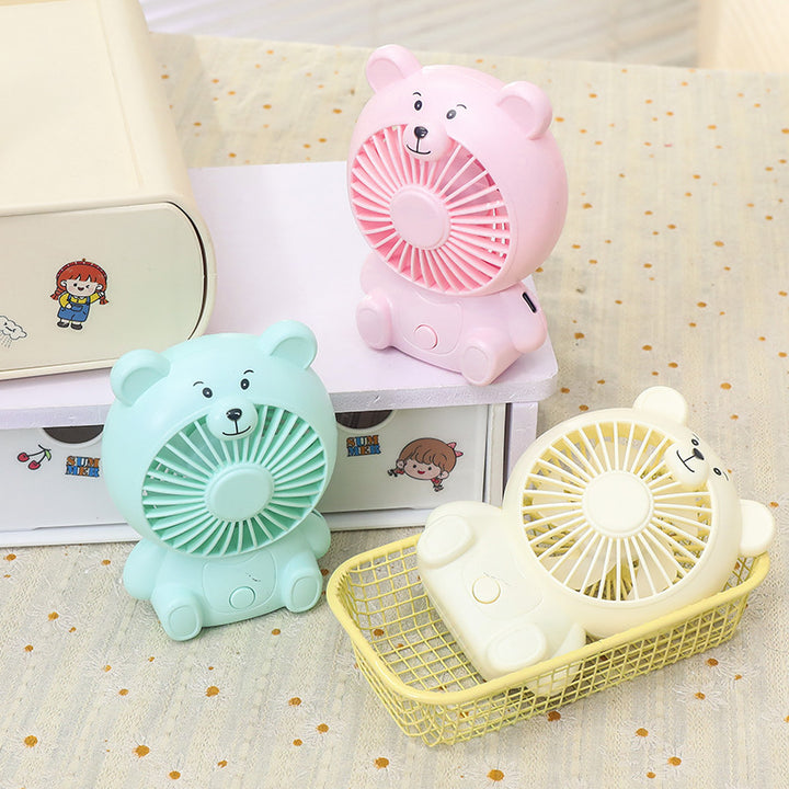 Damen Tragbarer USB Handventilator im niedlichen Bärendesign Karnz