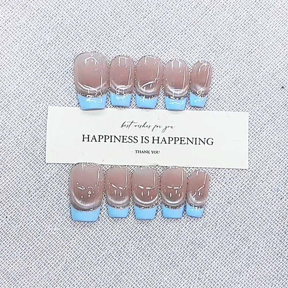 Glamourös Ombre-Effekt Press-On Nagelset Karnz