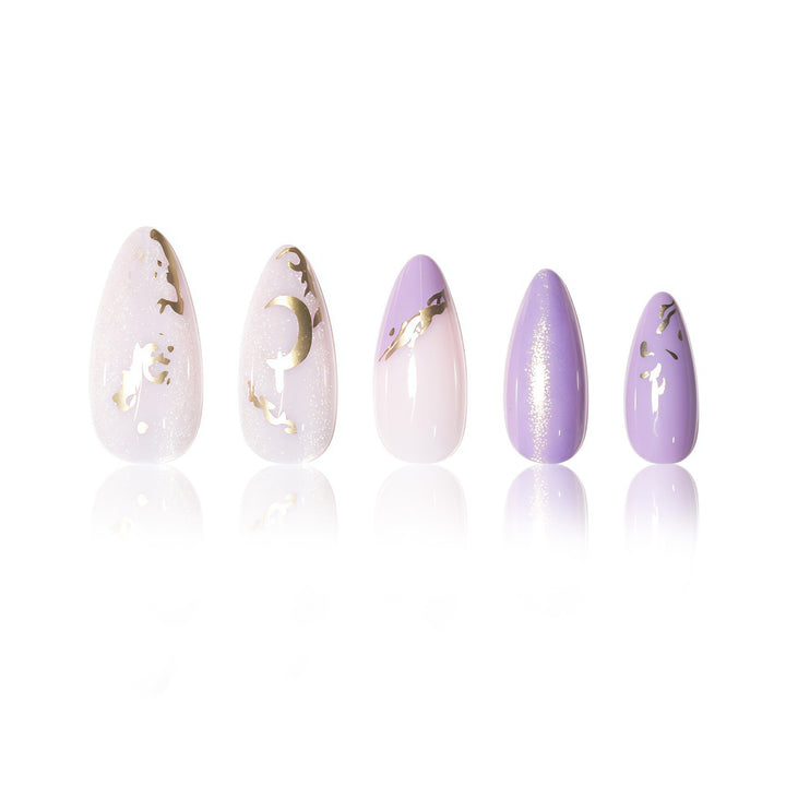 Elegantes dekoratives Press-On-Nagelset Karnz