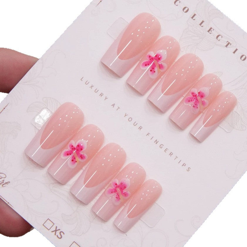 Luxuriöses florales Press-On-Nagelset
