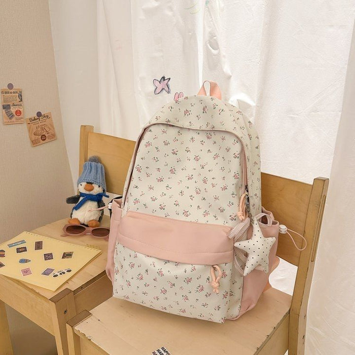Blumenmuster Alltags Rucksack