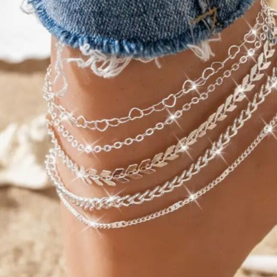 Mehrlagiges Kettenarmband-Set Karnz
