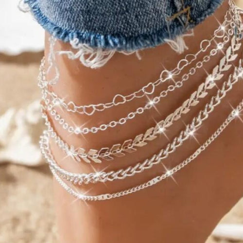 Mehrlagiges Kettenarmband-Set Karnz