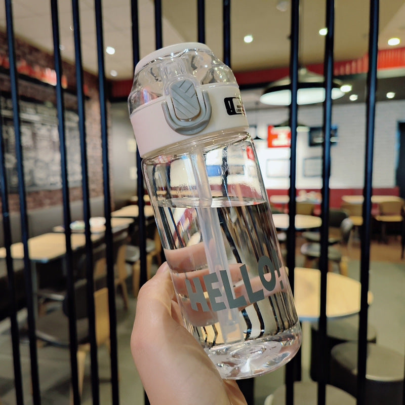 Damen Ergonomische Trinkflasche mit integriertem Strohhalm Karnz