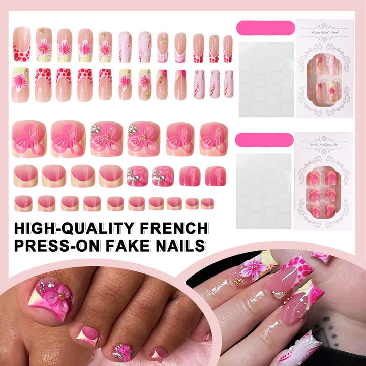 Elegante französische Stil Press-On Nail Tips Karnz