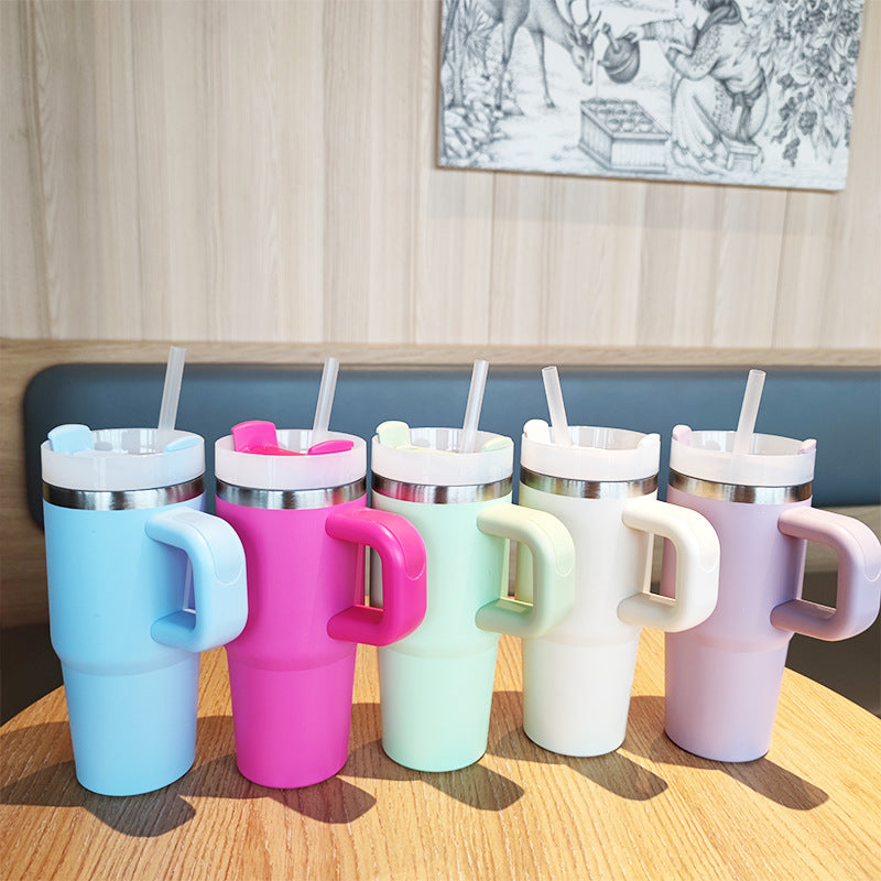 Damen Premium Getränkebecher mit ausklappbarem Strohhalm Karnz