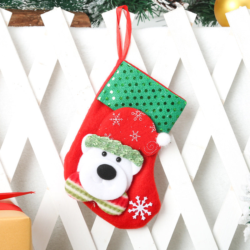 Weihnachtsstrumpf mit Rentiermotiv Karnz