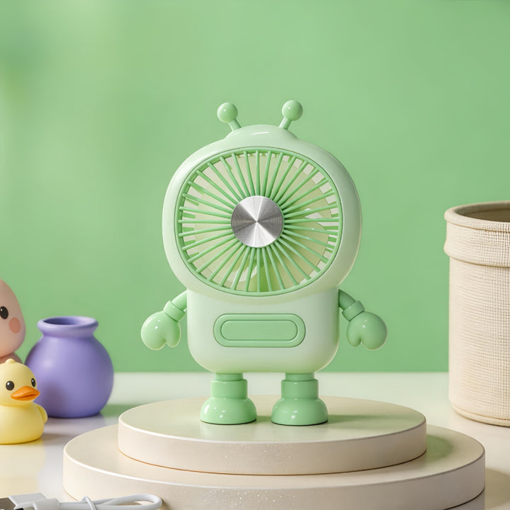 Damen Tragbarer USB Mini-Ventilator im kreativen Roboterdesign Karnz
