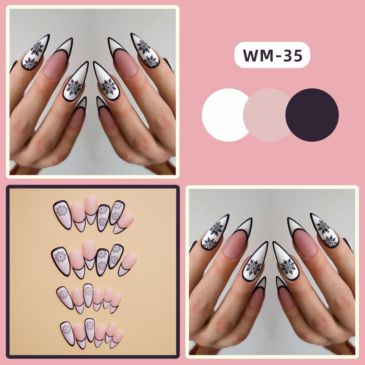 Künstlerisches Stiletto Press-On Nageldesign