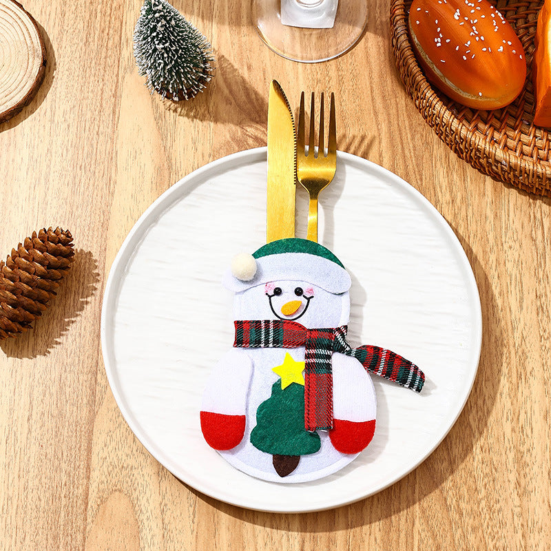 Lustige Schneemann Besteckhalterung Karnz