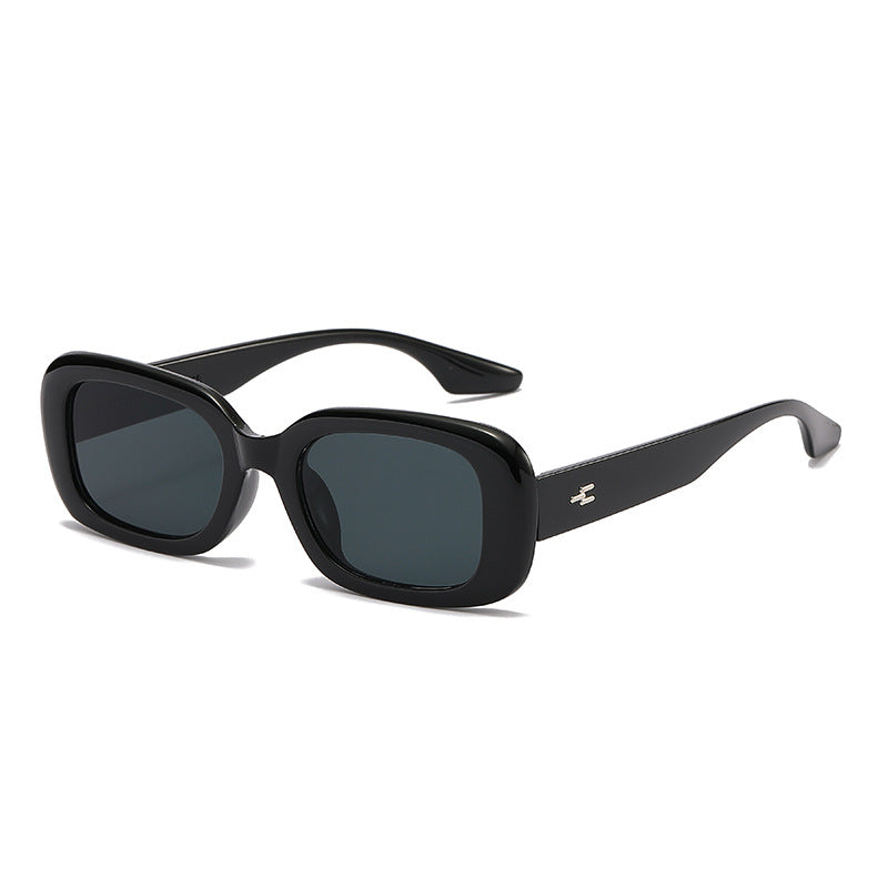 Damen modische quadratische Sonnenbrille mit breitem Rahmen und UV-Schutz Karnz
