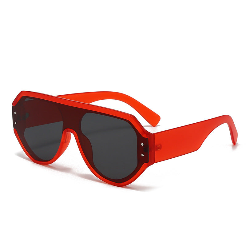 Damen modische oversized Sonnenbrille mit breitem Rahmen Karnz