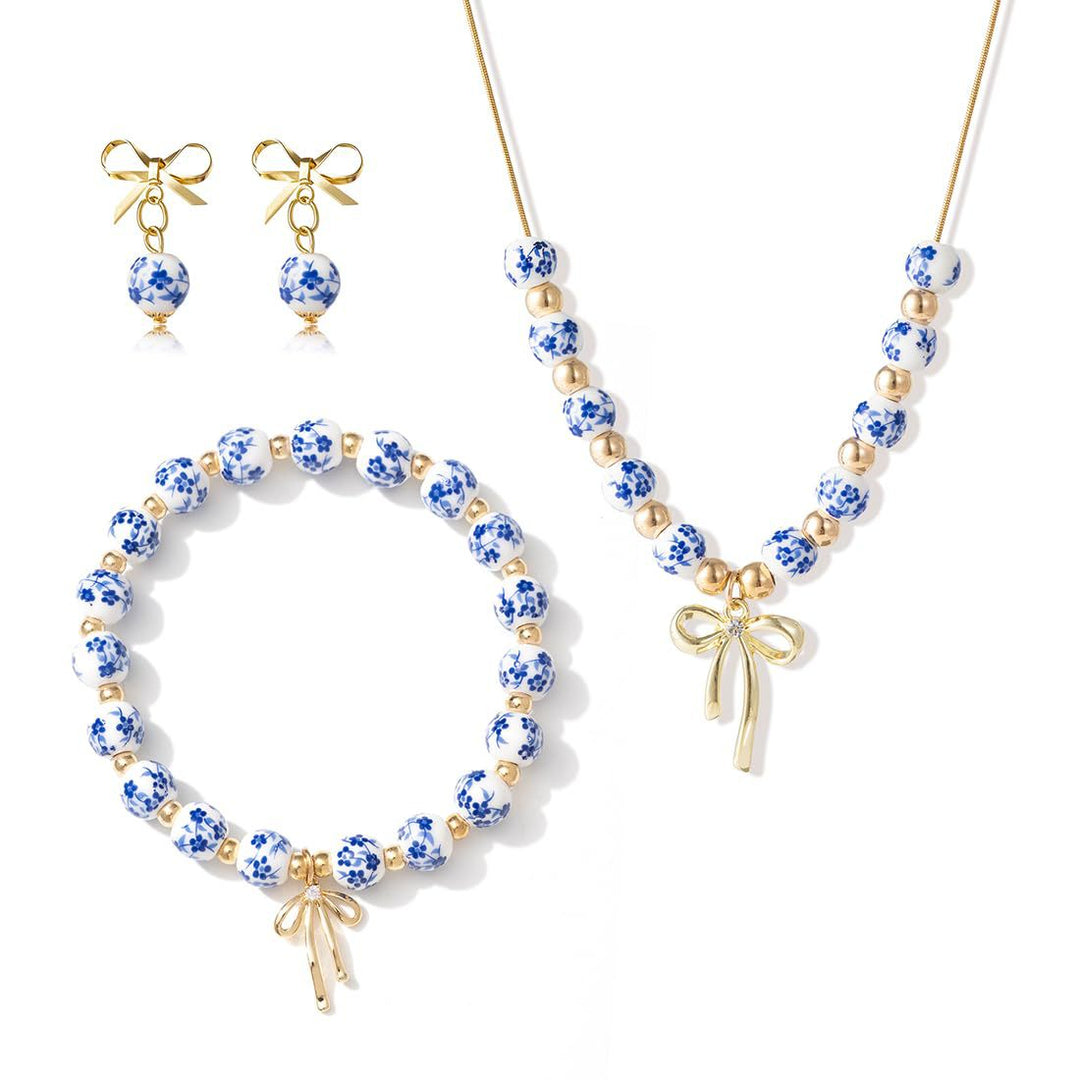 Florale Perlen-Charm-Armband Karnz