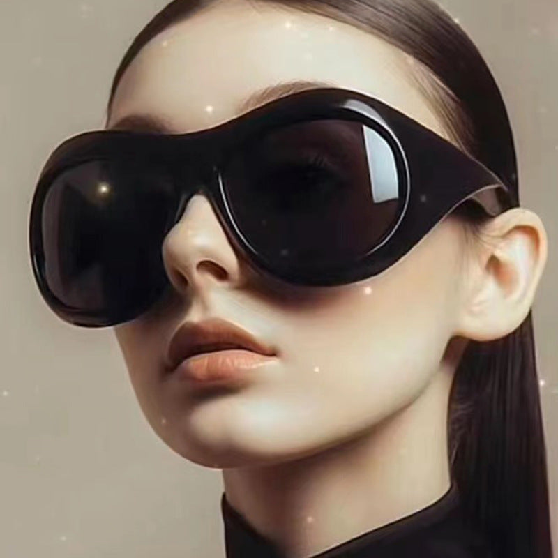 Damen Retro-inspirierte Sonnenbrille mit oversized Rahmen und schützenden Gläsern Karnz