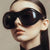 Damen Retro-inspirierte Sonnenbrille mit oversized Rahmen und schützenden Gläsern Karnz