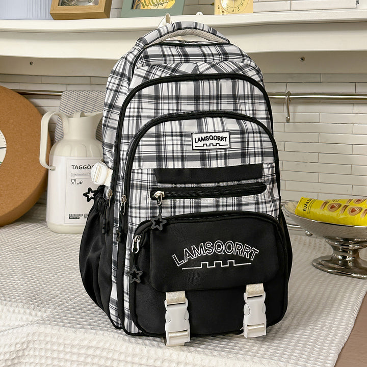 Stylische Karomuster-Rucksack Karnz