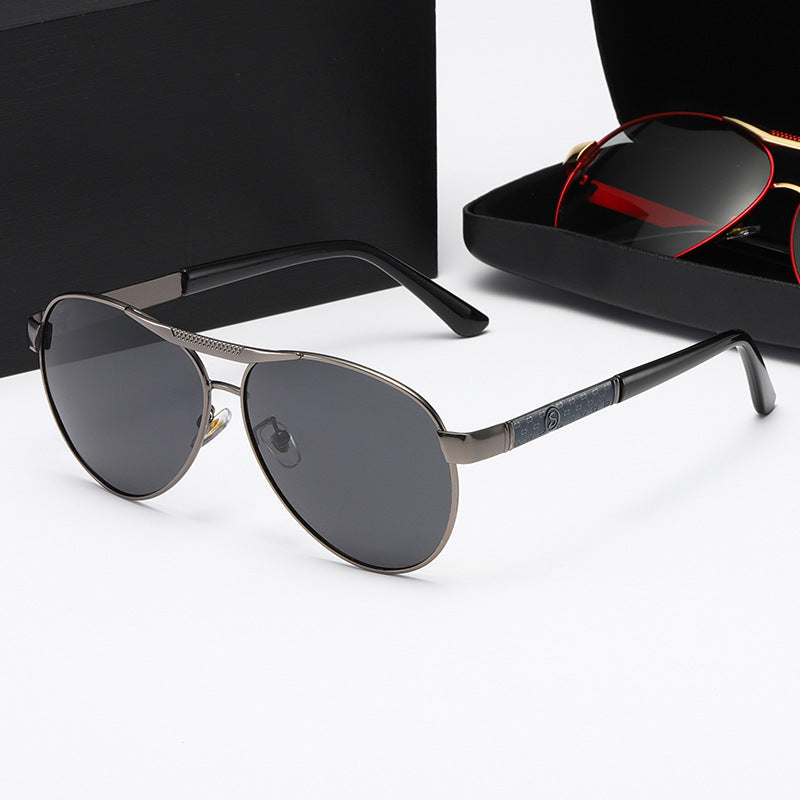 Damen elegante Metall-Sonnenbrille Karnz
