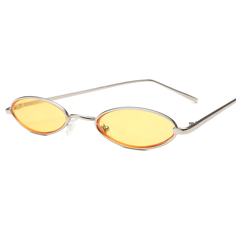 Damen elegante Sonnenbrille im ovalen Metallrahmen Karnz