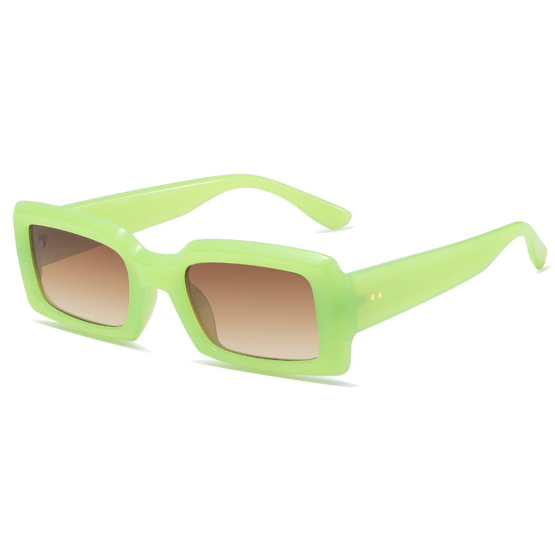 Damen stilvolle quadratische Sonnenbrille mit verspiegelten Gläsern Karnz