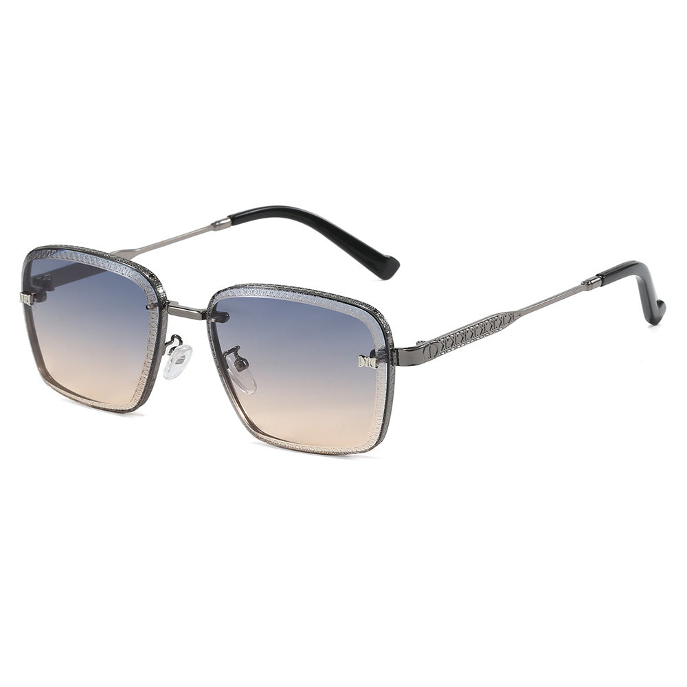 Damen Modische quadratische Sonnenbrille mit luxuriösen Details Karnz