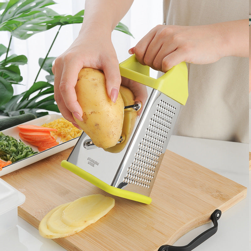 Multifunktionale Edelstahl-Küchenreibe mit Ergonomischem Griff Karnz