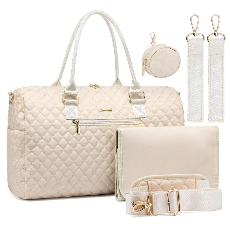 Elegante gesteppt Reis Tragetasche Set Karnz