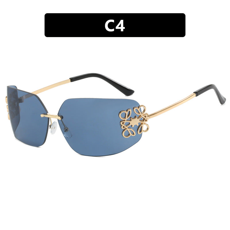 Damen extravagant gestaltete Sonnenbrille mit eleganten Verzierungen Karnz