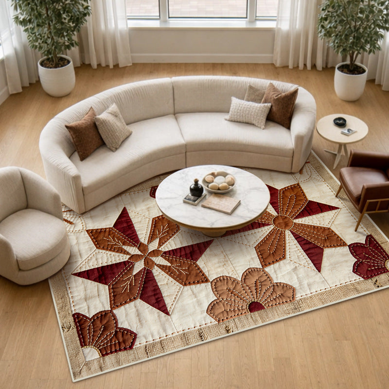 Dekorativer Patchwork-Teppich