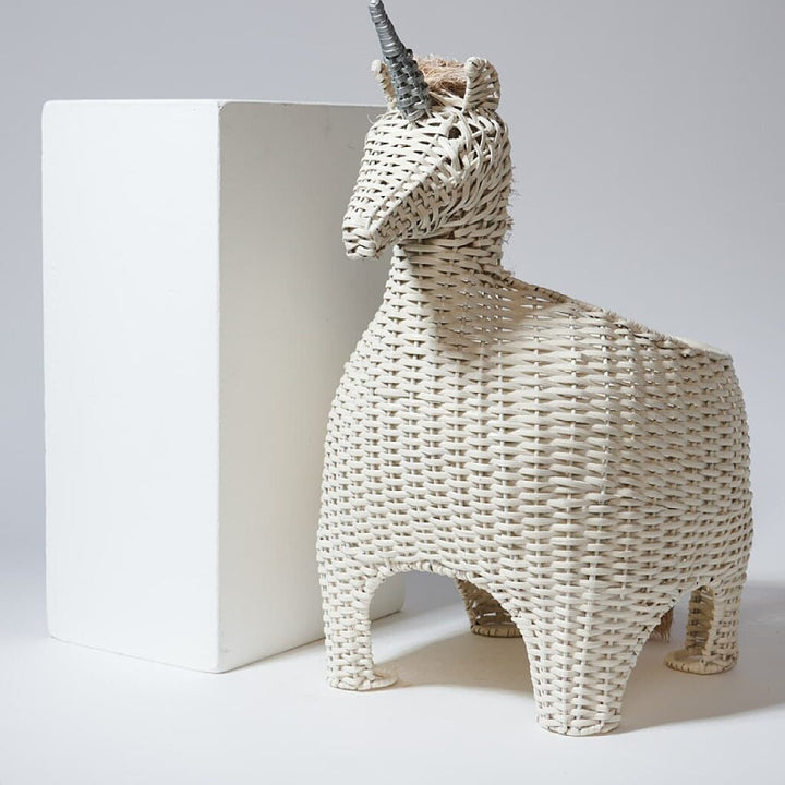 Verspielter Dekorationskorb im Einhorn-Design Karnz