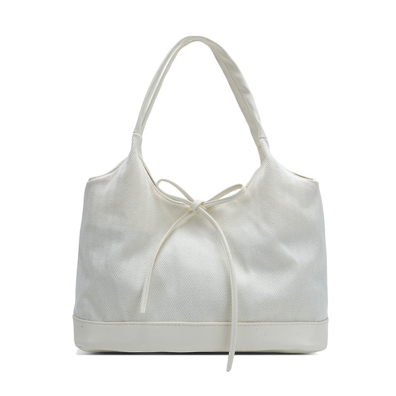 Gestreifte Freizeit-Shopper-Tasche