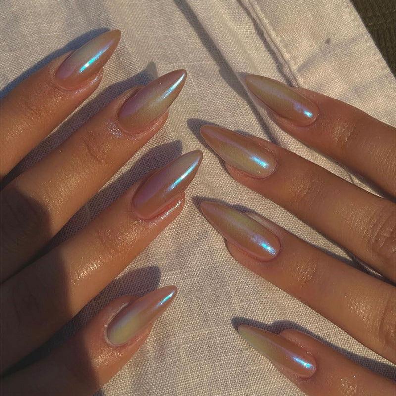 Glamouröse Glitzer-Stiletto Press-On Nägel Karnz