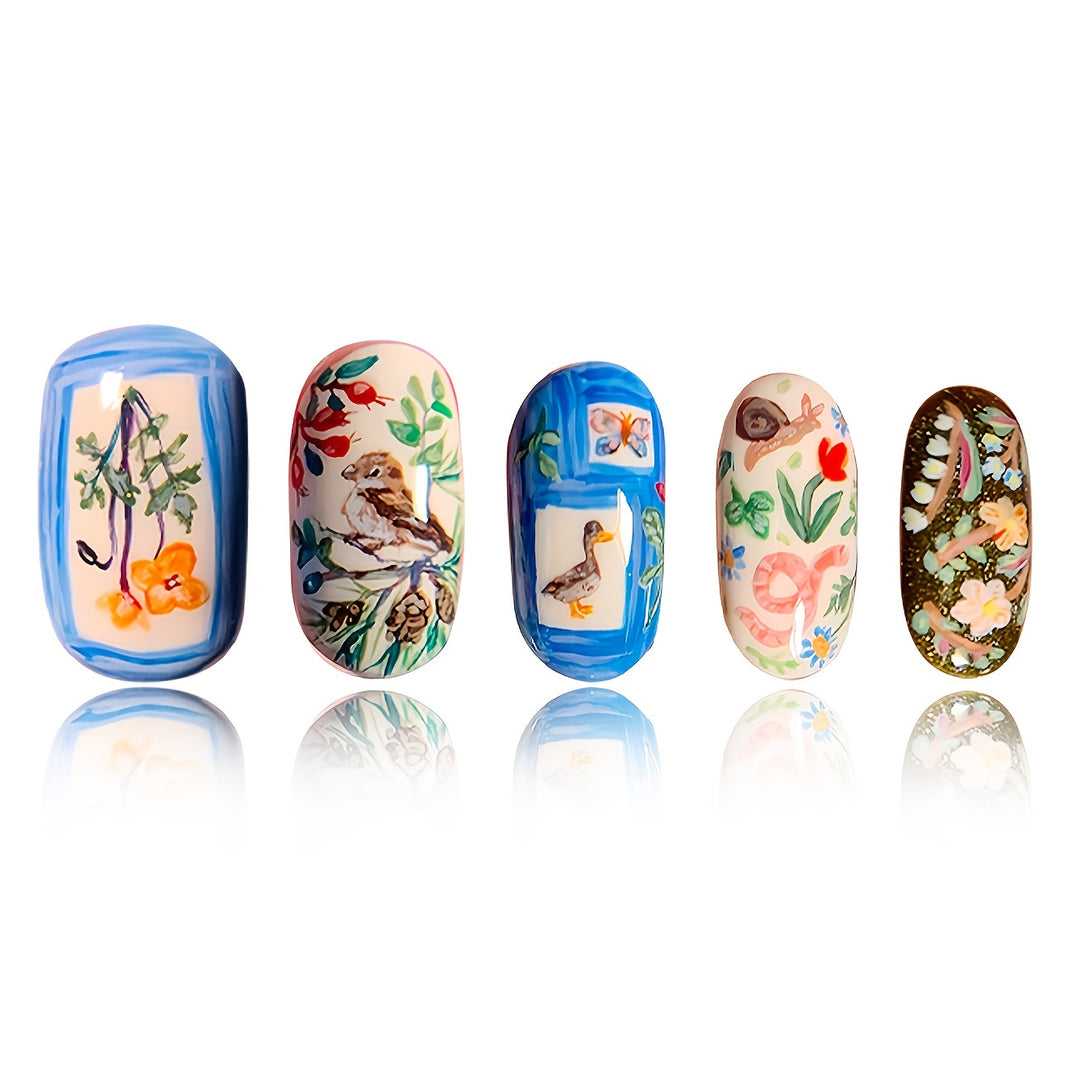 Kreatives Künstlerisches Press-On Nagelset Karnz