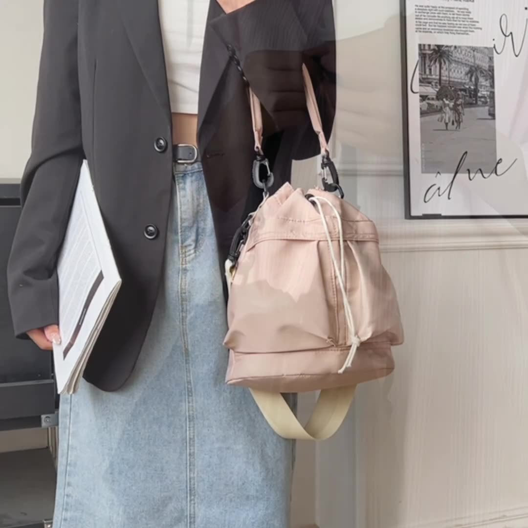 Stilvolle Bucket-Handtasche Karnz