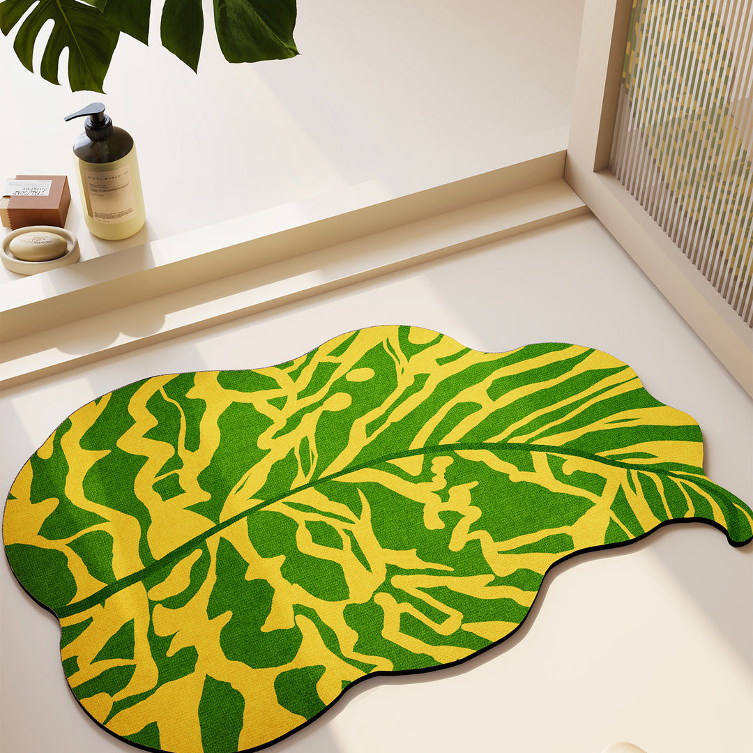 Abstraktes Blattdesign Teppich