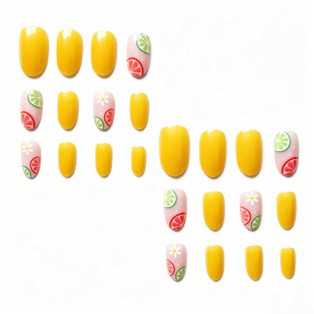 Kreatives zitrusinspiriertes Nail Art Set