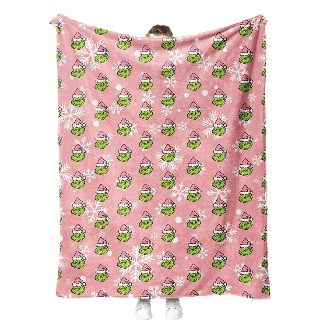 Fun Grinch-Themen Fleece-Wurfdecke